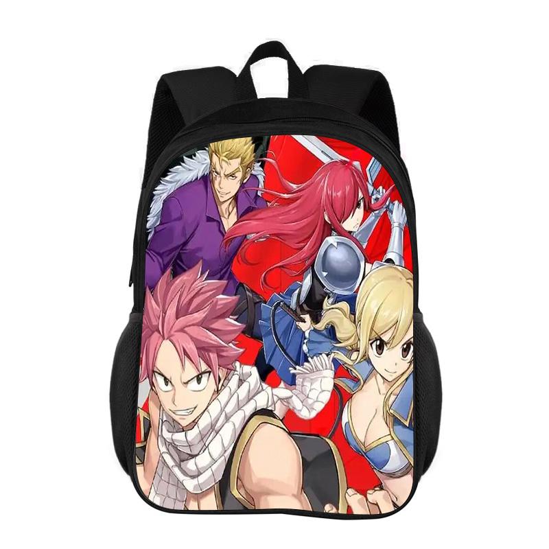 FAIRY TAIL Backpack Cartoon Anime Printed Student Boys and Girls New Large Capacity Versatile Lightweight