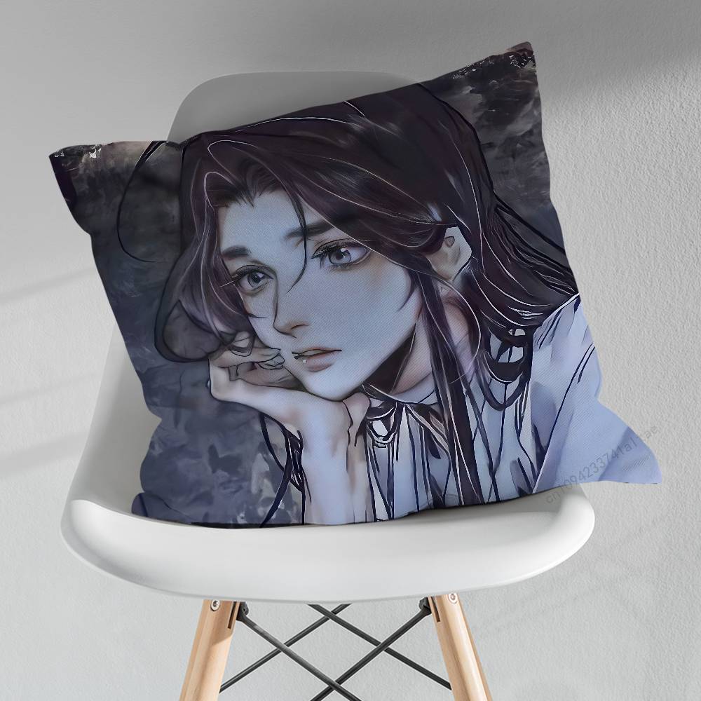 Cute Tian Guan Ci Fu Credit Pillowcase for Sofa Room Office Decor Printing  Merchandise AllMatch Cushion Cover