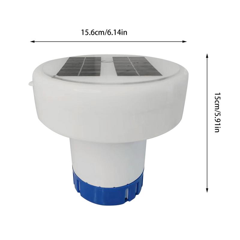 Pool Chlorine Floater with Colorful Solar Lights Waterproof Floating Chlorine Dispenser Flow Adjustable Chlorine Tablet