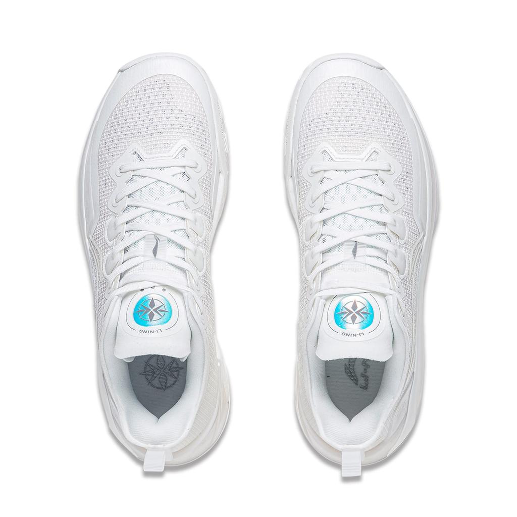 Li Ning Liren 3 V2 White Pearl Low top Basketball Shoes Unisex Mist White ABAT057-3