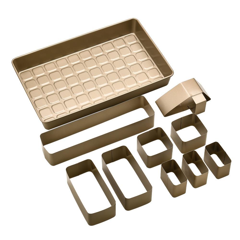 10pcs Carbon Steel Bread Mold Non-stick Baking Tray Multifunctional Alphabet Number Baking Pan Oven