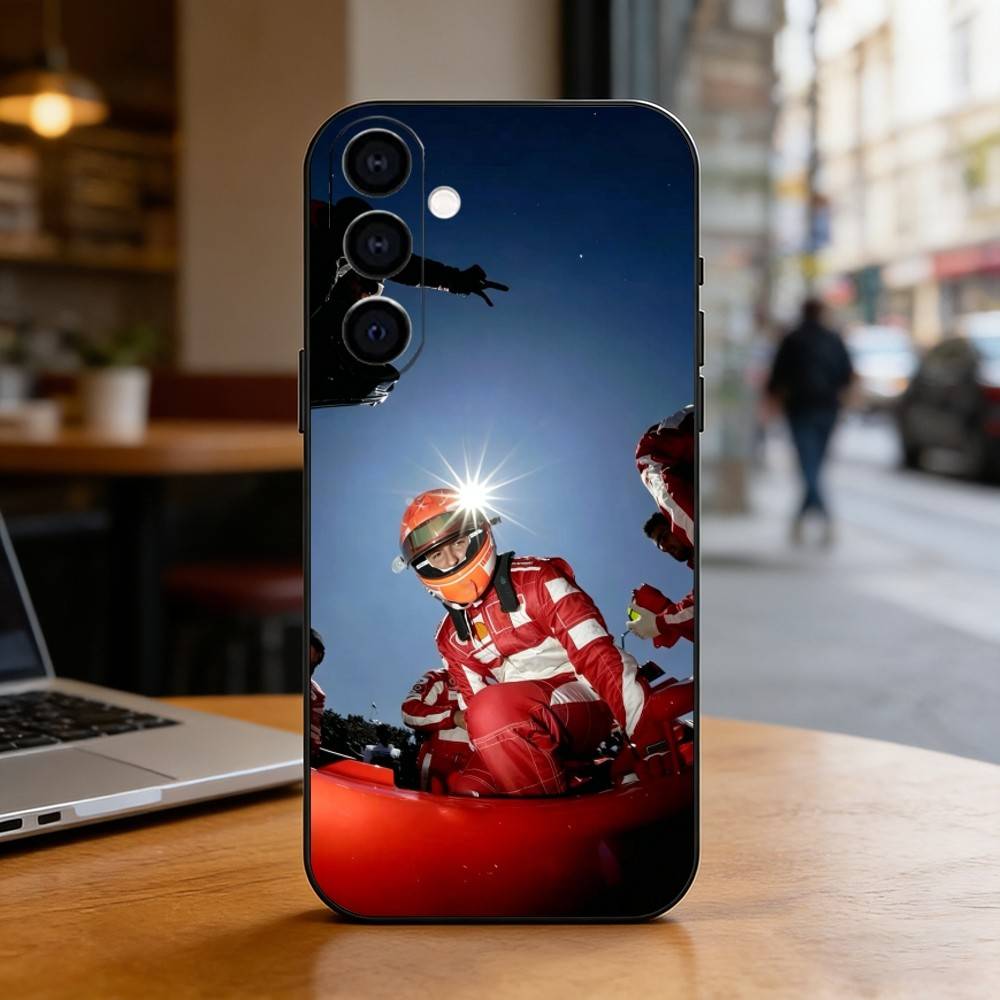 Racing Driver M-Michael S-Schumacher Phone Case Black Silicone Soft For Samsung Galaxy A73,A72,A71,A70,A53,A52,A51