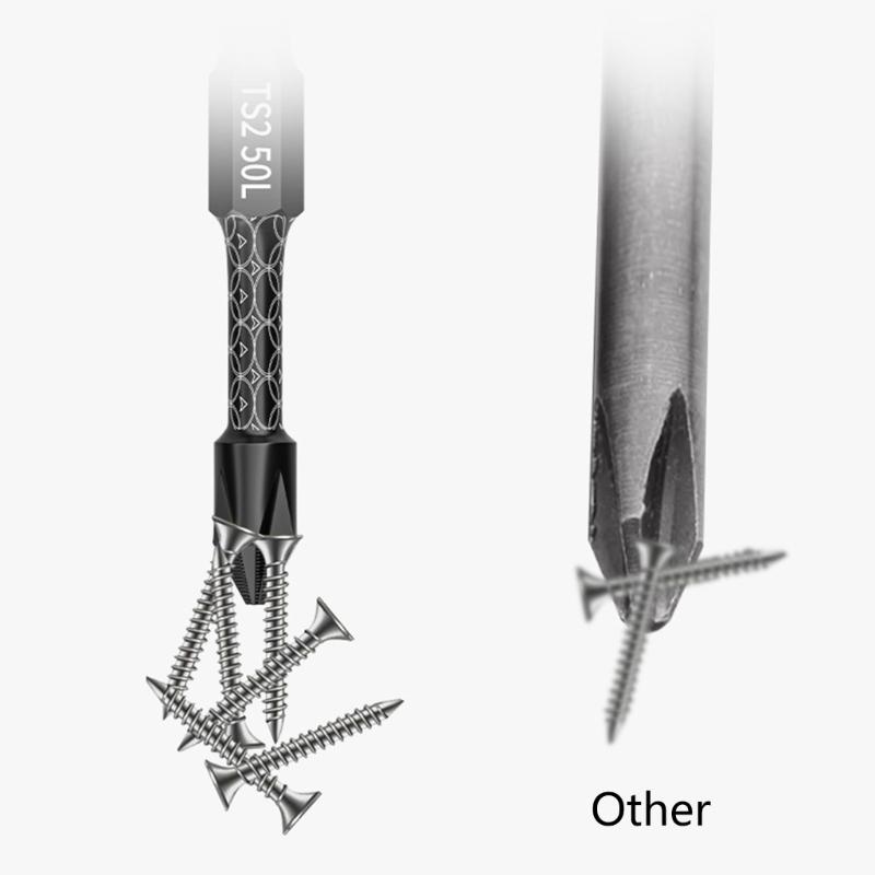 PH2 Magnetic Screwdriver Bit Steel Not  Slip Designs High Torques Screwdriver High Hardness Tool for Power Drilling Tool