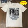Charlie Kirk Commemorative Printed Tshirt With American Commemorative Style Unisex Casual Short Sleeved Shirt