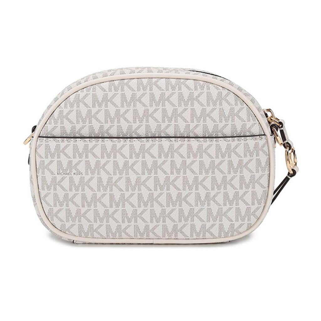 Michael Kors MK Jet Set Charm Monogram Fashion Commuter Crossbody Shoulder Bag Small Women Bags Vanilla-White 32S1GT9C0B-132
