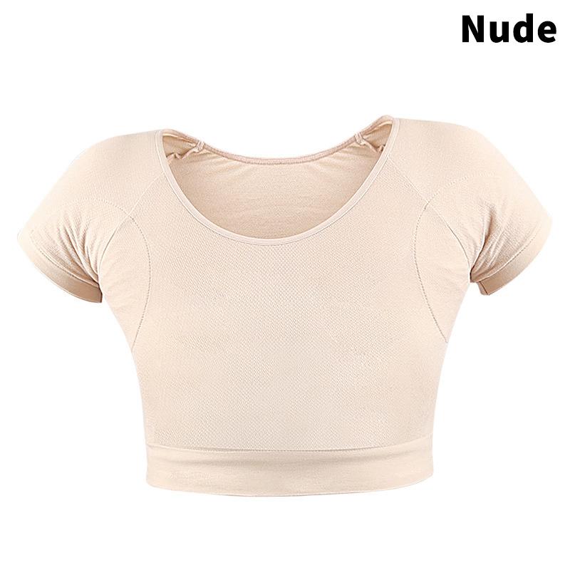 Chaleco Absorbe Sudoración Axilas Malla Secado Rápido Forma Camiseta Transpirable Absorción de Sudoración Manchas Anti-Sudor Seda de Leche