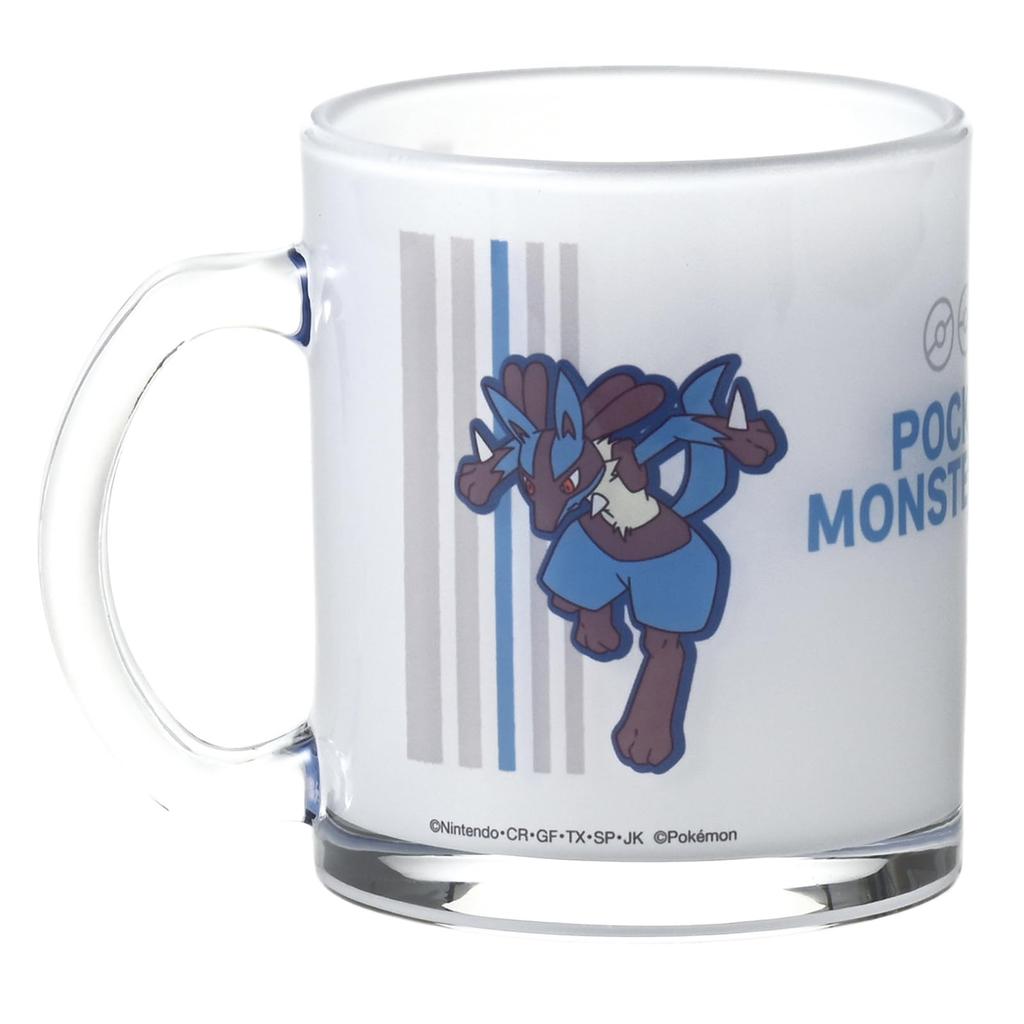 Lucario Glas Hergestellt in 145104 „Pokémon“ Tasse/Becher, ca.. 320ml, Muster, Japan,