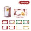 Rouleau de 250 autocollants de Noël auto-adhésifs avec motif de cadre estampé - Autocollants de Noël, Étiquettes pour cadeaux, Autocollants Joyeuses Fêtes
