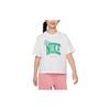 Logo Round Neck Pullover T-Shirt Kids Tops White FD5371-100