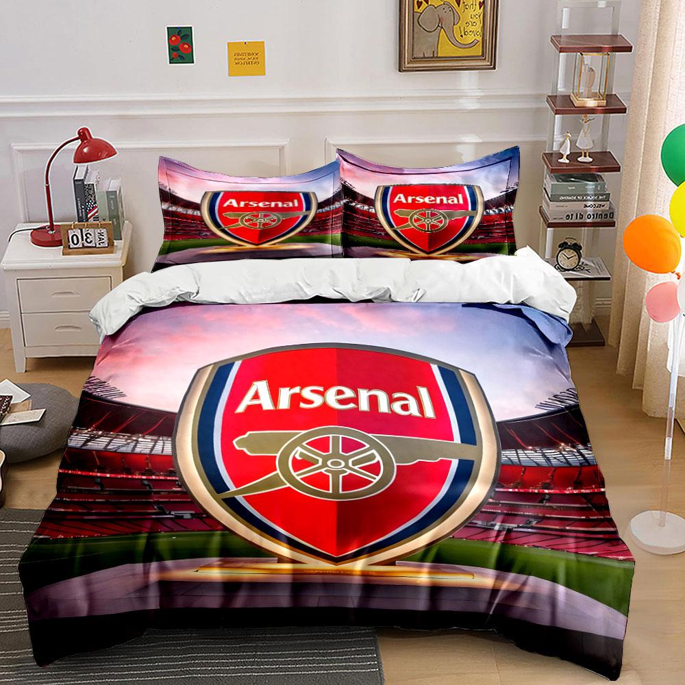 Arsenal logo and stadium. Bedding sets Duvet cover sets Duvet covers Pillowcases(1* Duvet Cover 2* Pillowcases without duvet insert)