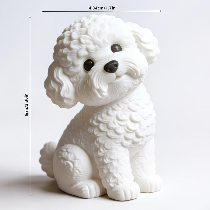 Miniature Dog Figurine Cute Pet Dog Ornaments Realistic Puppy Crafts for Home Desk Room Decoration Unique Gift Idea