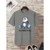 Santa Fitness Printed Men's T-shirt Fitness Sports Men's Short Sleeve Top Daily Running Workout Men's Crew Neck T-shirt