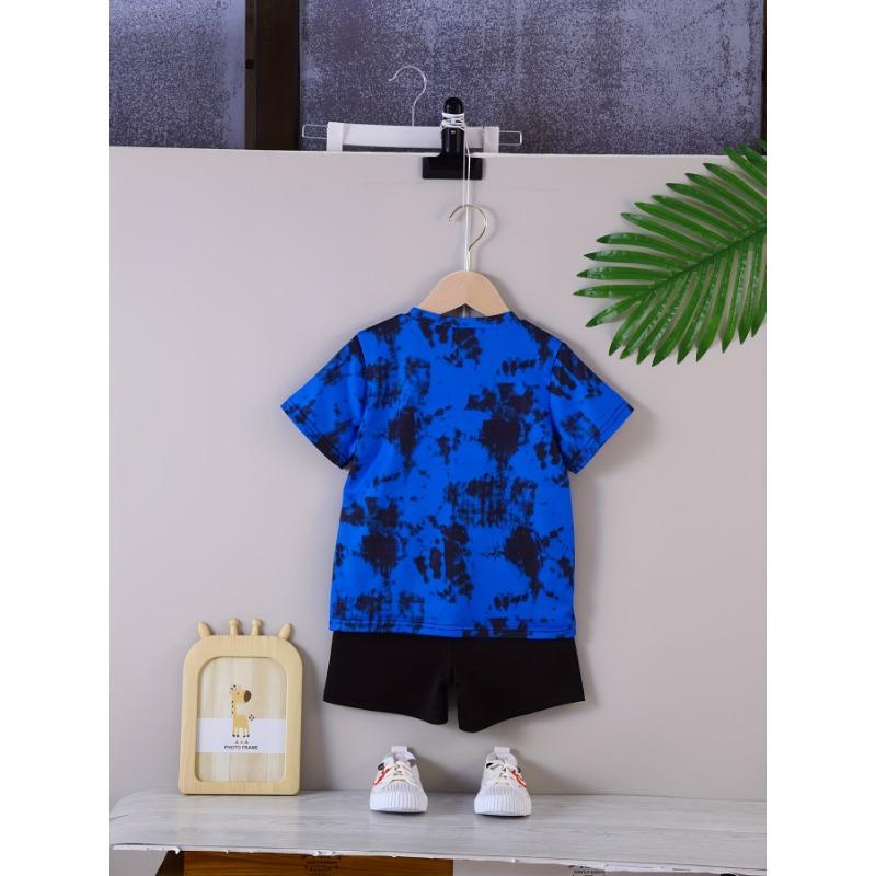 Boys Summer Graphic T-Shirt Duo Set | Breathable Printed Short Sleeve Tops and Shorts - Outdoor Fashion Boys
