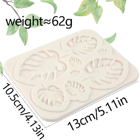1 Pcs Turtle Leaf Silicone Mold, Hawaiian Style Cake Decoration Fondant Mold, Reble Leaf Chocolate Mold for Cupcake Topping Candy Sugar Craft Flower
