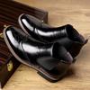 High Quality Men Boots Classic Hand Carved Brogue Boots British Style Casual Leather Booties Luxury Brand Chelsea Boots for Men