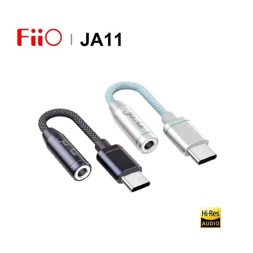 Jade Audio JA11 USB DAC with Built-in Headphone Amplifier, Bus-Powered, FIIO 3.5mm to USB Type-C Converter, Compact and Lightweight (White)