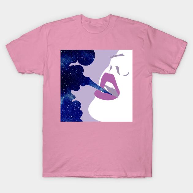 T Shirt Women Starry Haze Harajuku Print Kawaii Tshirt Summer Short Sleeve Female T-Shirt Top Tee