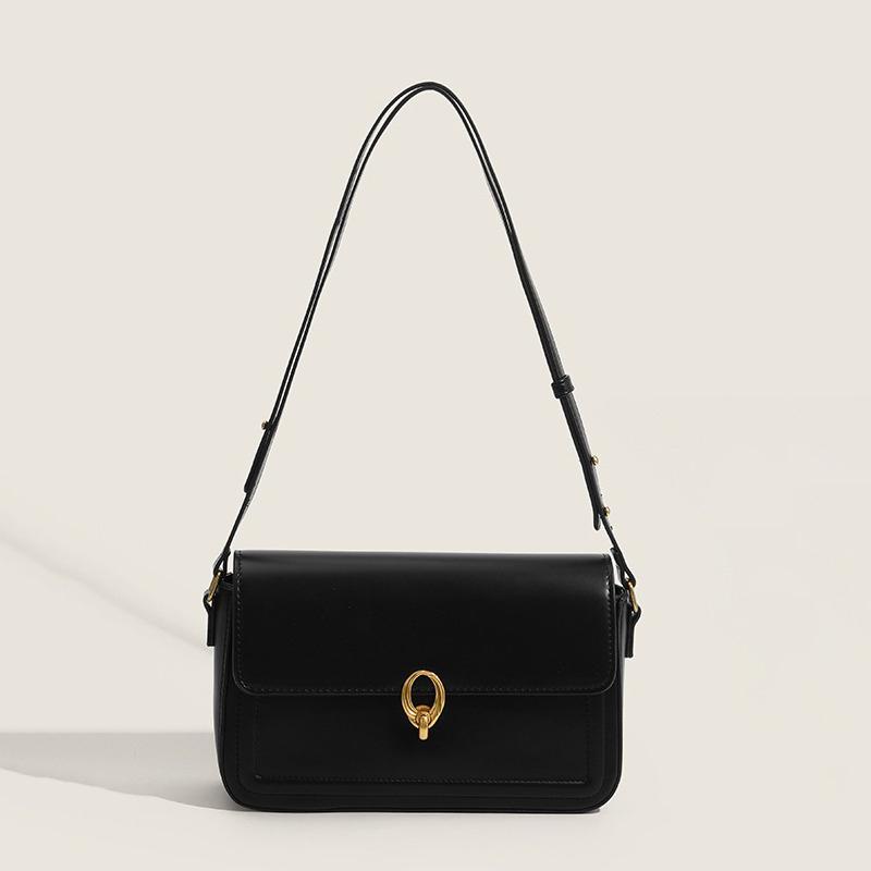 Geantă Retro pentru Femei, Nouă, Textură High-end, de Nișă, sub Braț, Piele PU cu Clapetă, Roșie, Geantă Pătrată Crossbody pe Umăr CLE