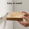 2 Pezzi Mensole Galleggianti per Parete Legno Naturale 40cm Robusti Organizer per la Conservazione Marrone Chiaro Facili da Montare Decorazioni per la Casa