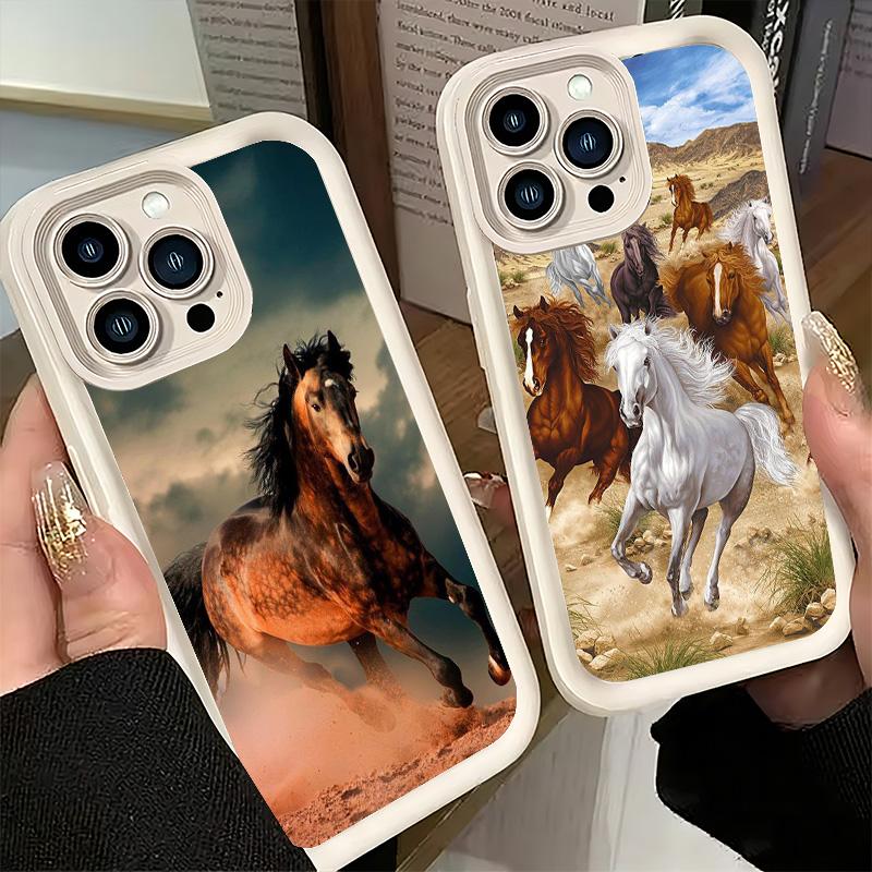 Phone Case for iPhone 17 Air 16E 15 16 Pro Max Ferghana Horse Animal Cover 14 Plus 13 12 Mini Soft Shell Silicone Fundas