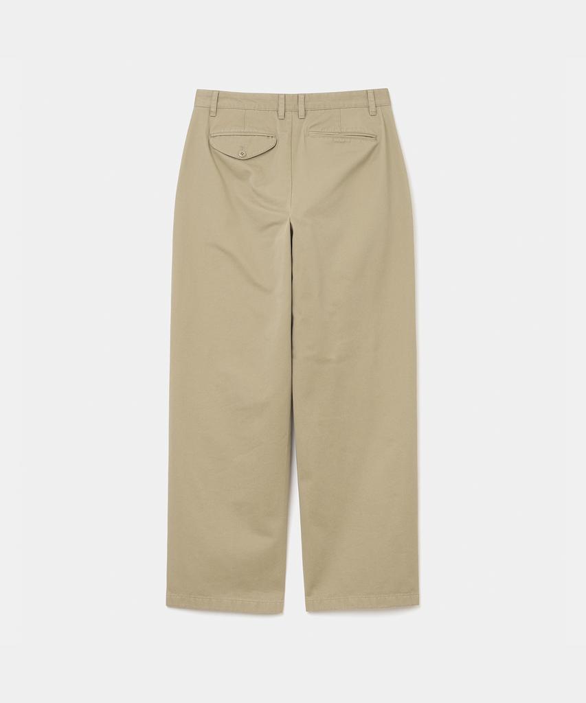 UNIFORM BRIDGE Basic Cotton Chino Pants Beige