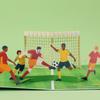 European Football 3D Pop-Up Birthday Card - Creative Paper Carving Greeting Gift