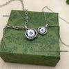 Gu Jia High-End Double G Interlocking Necklace: Stylish Unisex Sweater Chain.