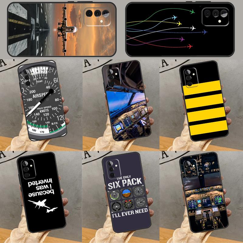 Airplane Pilot Case For Samsung Galaxy A32 A56 A16 A15 A22 A52 A54 A14 A26 A36 A55 A35 A05 A06 A53 A33 A13