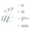 Good-3PCS Stainless Steel Semi-Automatic Egg Whisk Butter Whisk Kitchen Supplies (Blue)