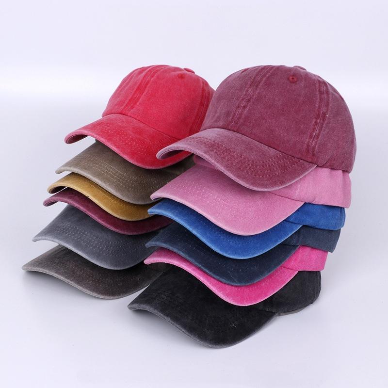 New Children Washed Cotton Baseball Cap For Boys Girls Sun Hats Adjustable Travel Peaked Caps Summer Snapback Kids Baseball Cap