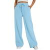 Women's Long Pants for Spring and Autumn Sports Casual Running Fashionable Solid Color Versatile Wide Leg Pants