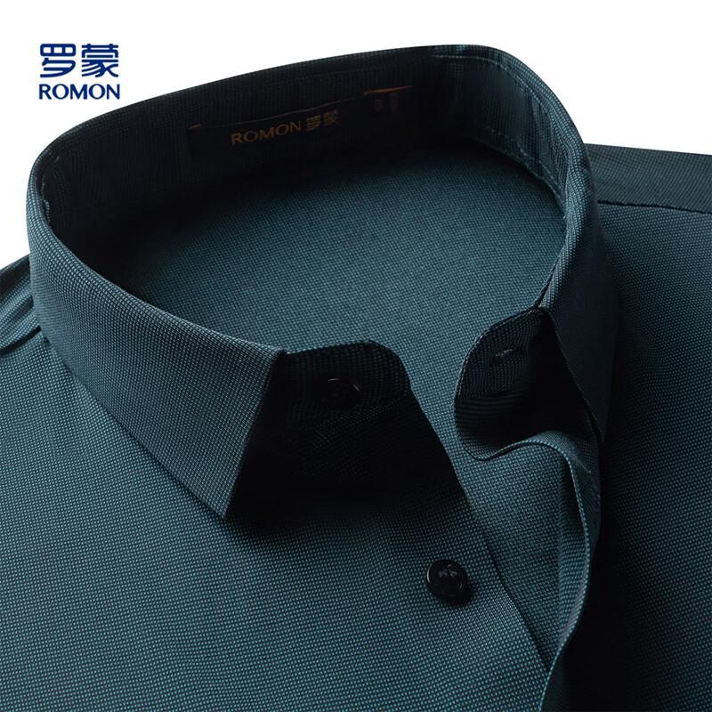 ROMON Men's Business Casual Long-Sleeve Shirt