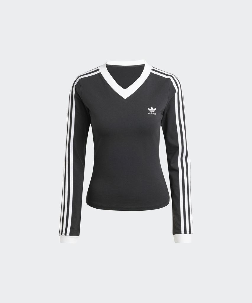 adidas V-Neck Long Sleeve Shirt - Black / Iy7247