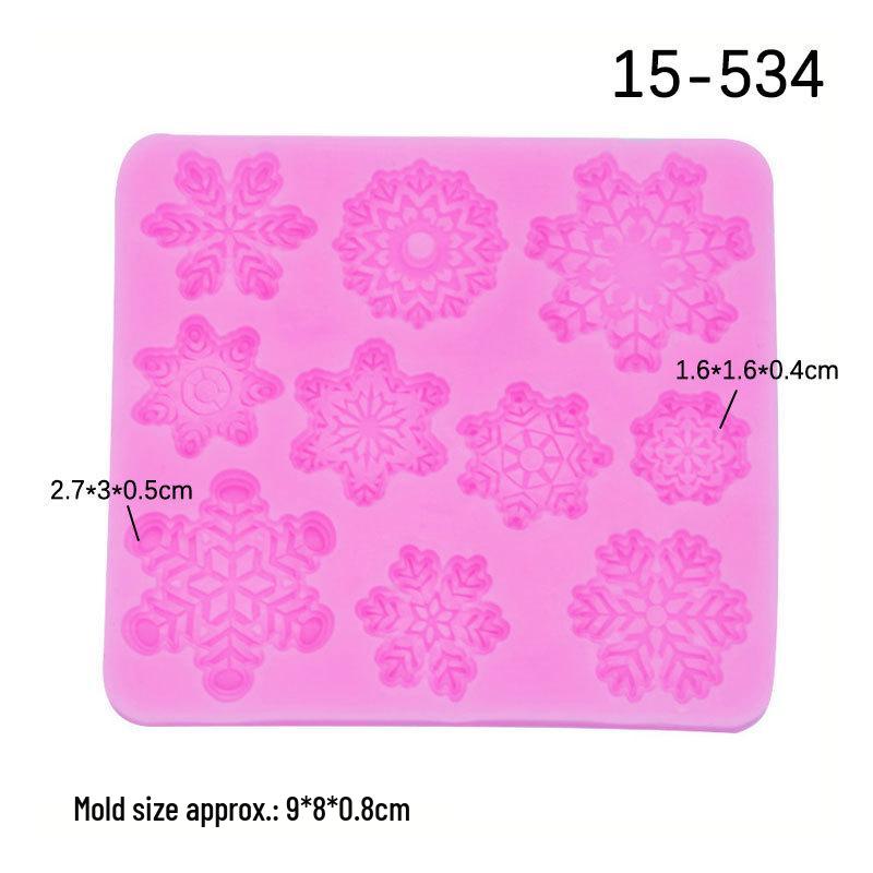 DIY Vánoční vločka silikonová forma na fondán, dort, čokoládu a hlínu
