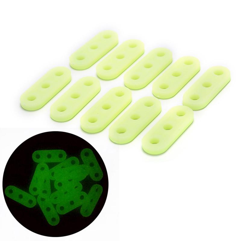 10Pcs Green Outdoor Luminous Rope Buckle Tent Wrench Buckle Safety Alert Buckle