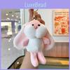 Cute Couple Plush Doo Doo Rabbit Keychain Soft Fluffy Cartoon Accessory
