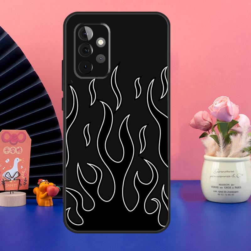 Flame Aesthetic Light Blue Fire Pink Case For Samsung Galaxy A54 A34 A24 A14 A73 A53 A33 A23 A13 A52 A32 A22 A12 A51 A71 Cover