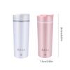 Stainless Steel Water Kettle Leakproof Double Layer Electric Heating Cup with Detachable Cord for Convenient Travel