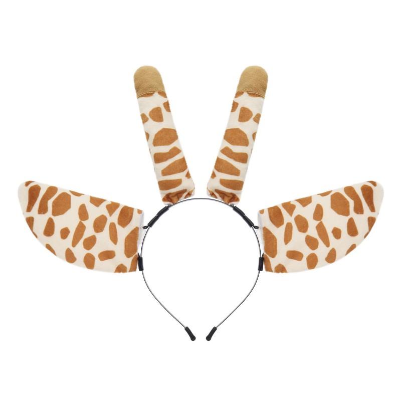 Animal Costume Set Halloween Cosplay Adult Furry Tiger Lion Zebra Giraffe Ears Tail Headband Accessory