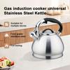 2025 Nowy czajnik gwizdkowy ze stali nierdzewnej, Europejski domowy czajnik do gotowania wody, Uniwersalny czajnik na kuchenkę indukcyjną i gazową, 3L