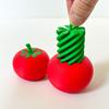 3D Printed Fidget Tomato Toy Spiral Fruit Shaped Sensory Toy Stress Relief Desk Toy for Adults Kids Anxiety Relaxing
