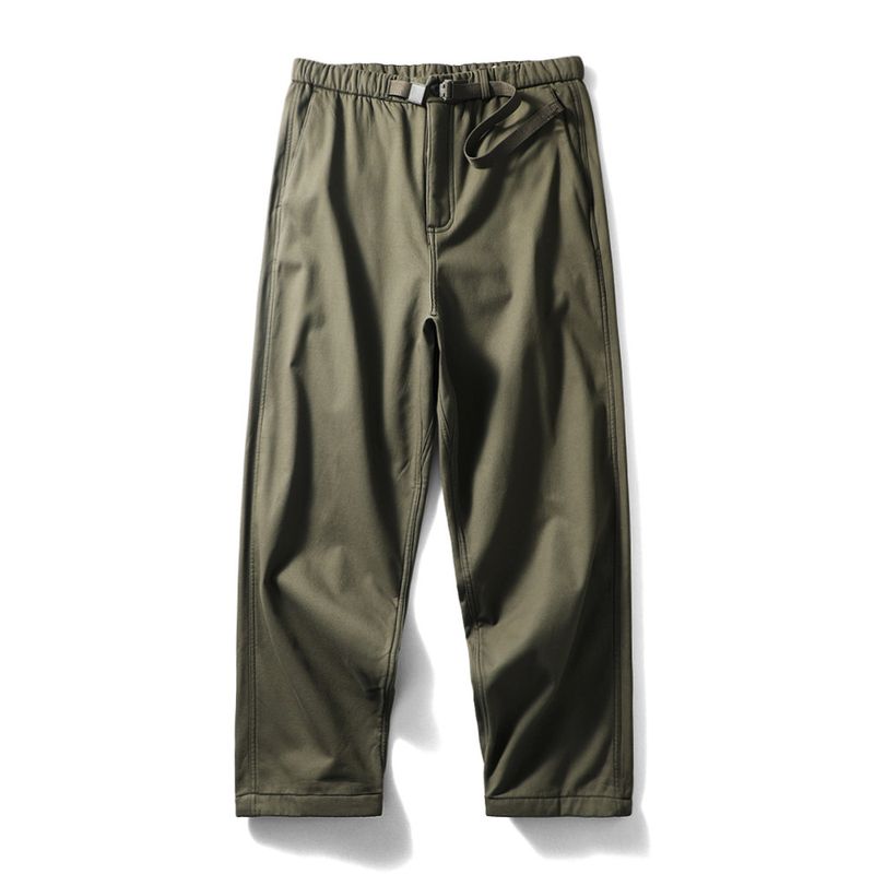 American Retro Cotton Overalls Men's Autumn and Winter Trendy Straight-leg Padded Fleece Trousers Export Cattle Goods Casual Pants