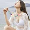 Vintage Bohemian Turquoise Tassels Necklace Ethnic Styles Sweater Chain for Women and Girl Fashion Travel Accessory