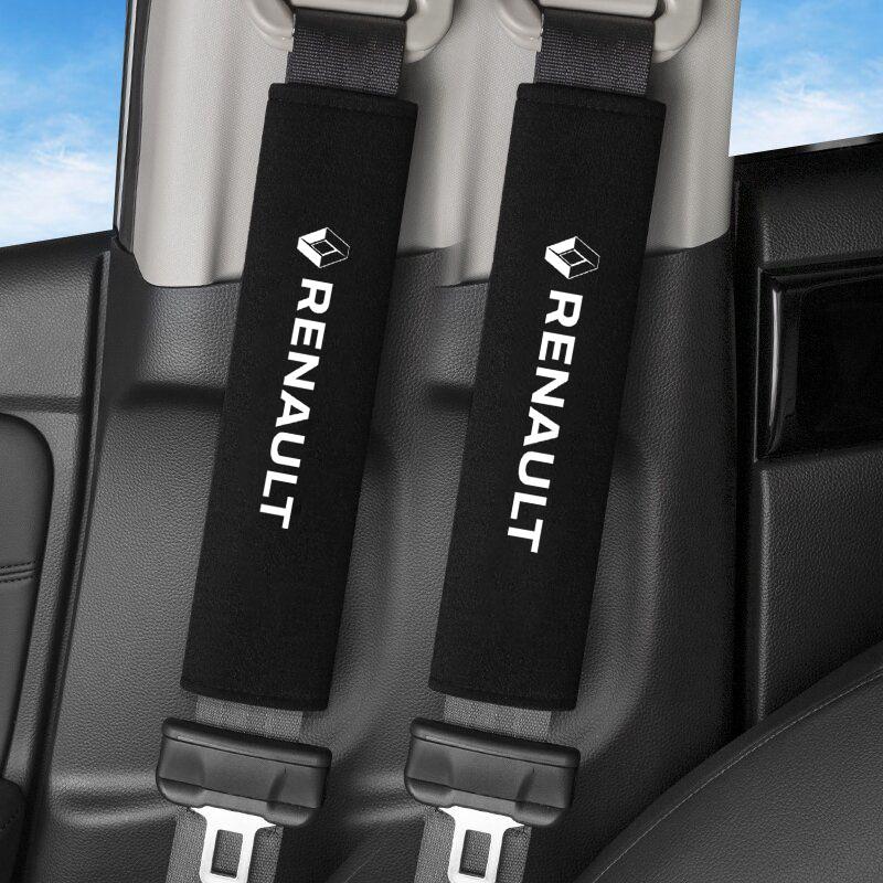 For Renault 2026 New Hub Caps 2pcs Suede Car Seat Belt Shoulder Protector Adjustable Shoulder Cover For Renault Clio Laguna 2 Me