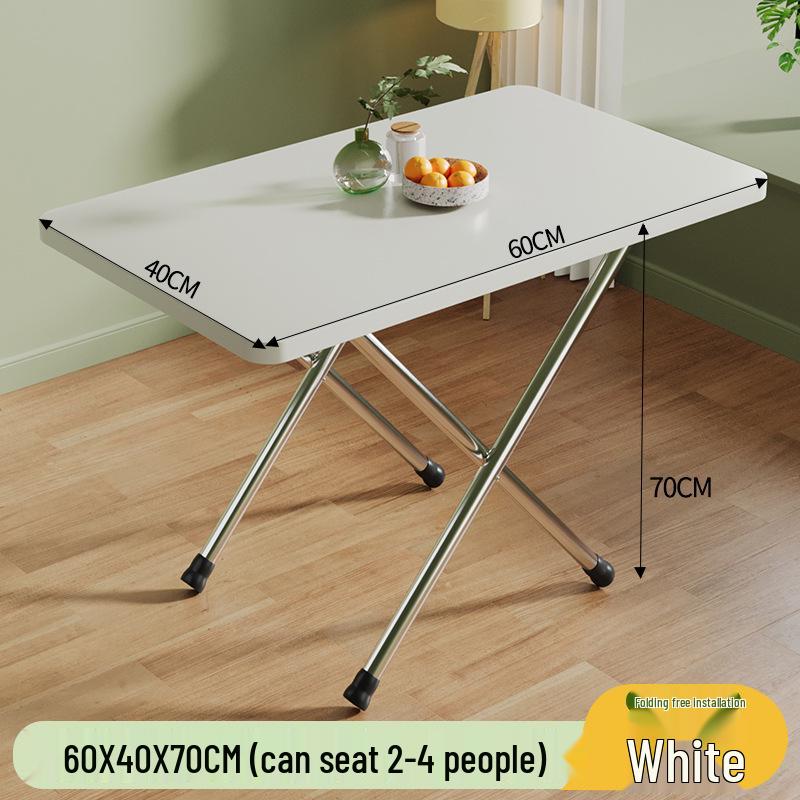 Foldable Rectangular Dining Table for Small Apartments or Rental Rooms