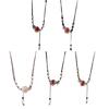 Kamelienblüten-Schlüsselbein-Kette Trendiger Perlenanhänger Choker-Halskette für Damen