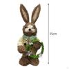 Bunny Figurine Artificial Animal Model Sculpture Doll Statue for Kitchen Easter Day Tabletop Party