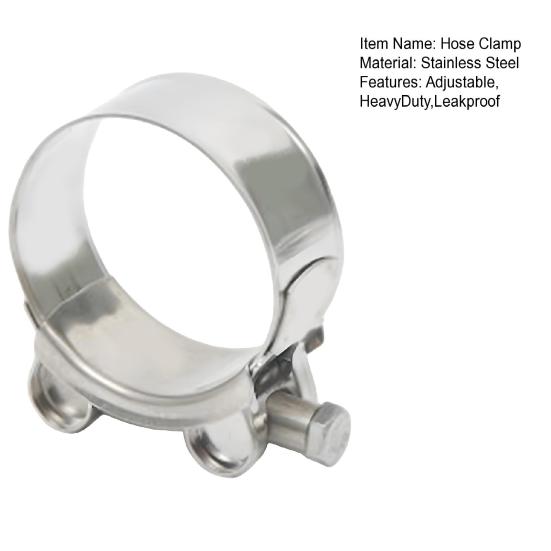Durable Hose Clamp Stainless Steel Clamp, Adjustable Heavy Duty Clip, Leakproof Universal Metal for Automotive, Plumbing, Garden Connection Clip