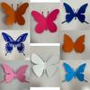 Bunte Edelstahl-Schmetterlings-Wandaufkleber - Dekorative Wandbeschläge Handwerk