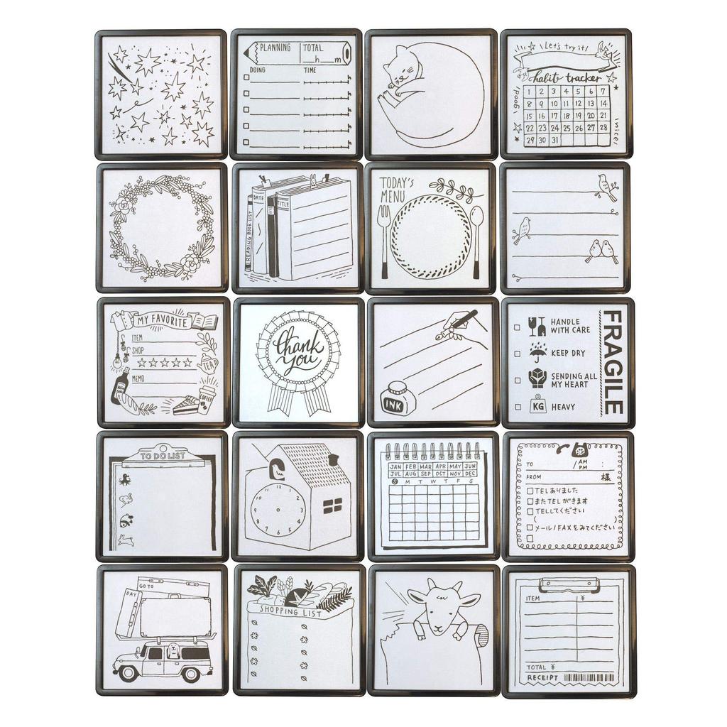 DESIGNPHIL MIDORI Stempel Habit Tracker Wzór Stempel Samotuszujący 35392006